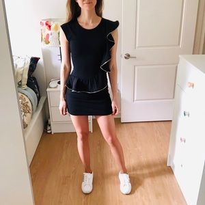 Ted Baker Mini Black Zipper Embellished Dress